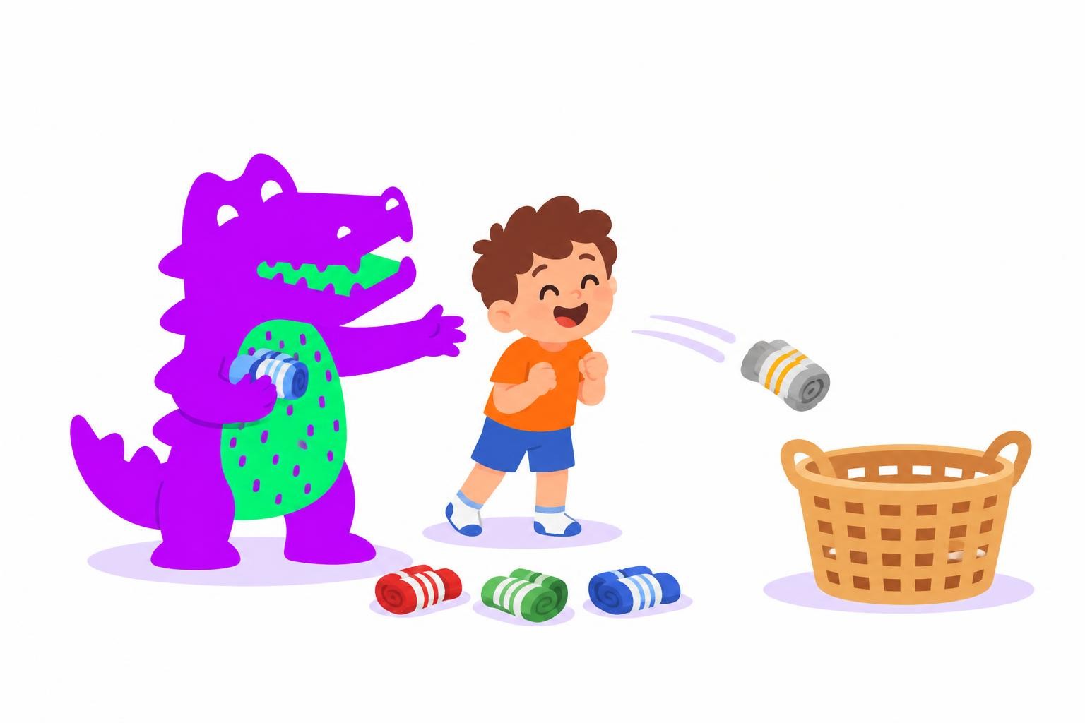 Ilustrácia ku kartičke Traf košík